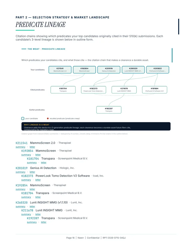 Sample report page — Predicate Lineage